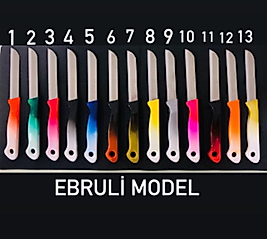 Solingen meyve bıçağı ebruli desen(  1 adet)